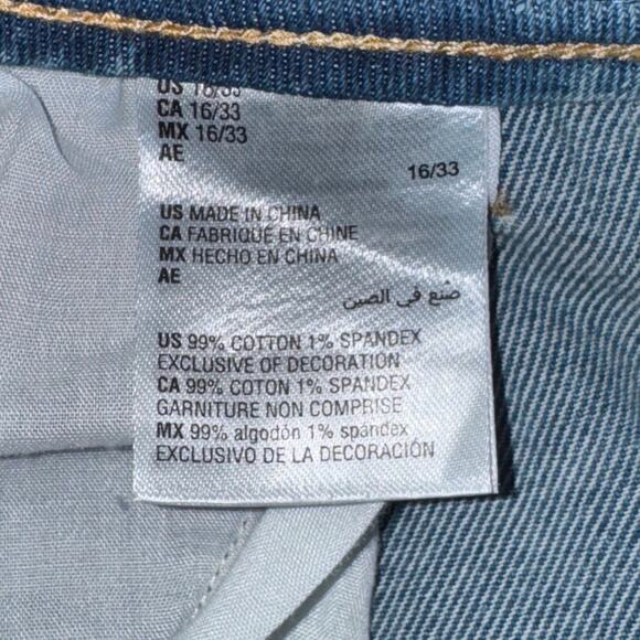 INC International Concepts Riviera High Rise Straight Leg Jean Sz 16/33 Blue NWT - Picture 9 of 9